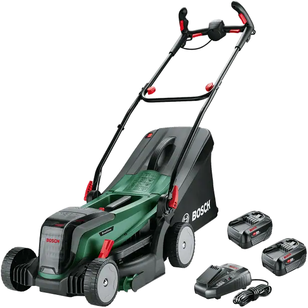 Bosch 06008B9E00 UniversalRotak 2x18V-37-550 akkus fűnyíró (2x4,0 Ah akkuval, töltővel) Fő kép