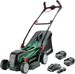 Bosch 06008B9E00 UniversalRotak 2x18V-37-550 akkus fűnyíró (2x4,0 Ah akkuval, töltővel) kép